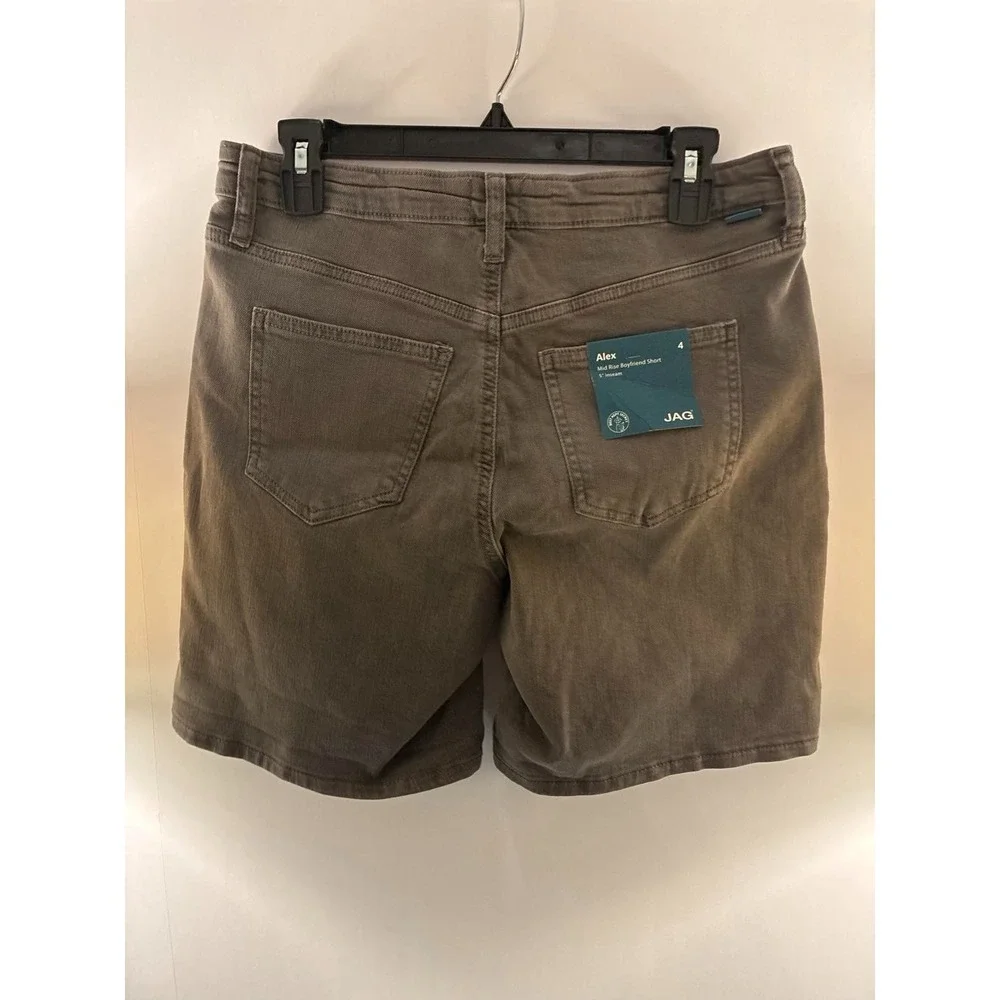 JAG‎ Women's Alex Boyfriend Shorts Gray 4/5 Stretch NWT
